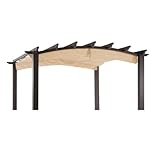 Garden Winds Durable 350 Replacement Canopy Top Compatible with Arched 9' x 9' Pergola Model GFM00469A - Beige