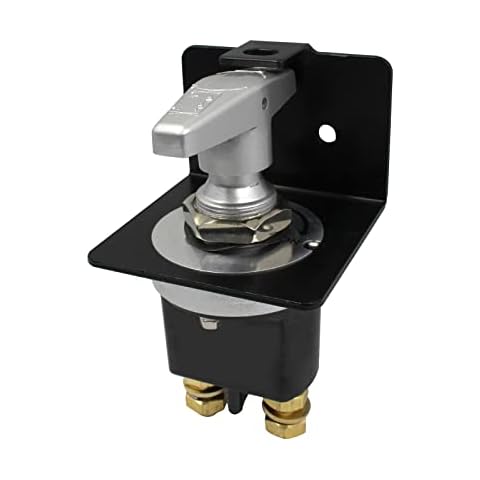 Battery Disconnect Switch with Lockout Plate Fits Negative Battery Doctor Replace 20247, 12V-36V Battery Kill Switch Fixed Handle Isolator for Car, Auto, RV and Boat, Waterproof Cover