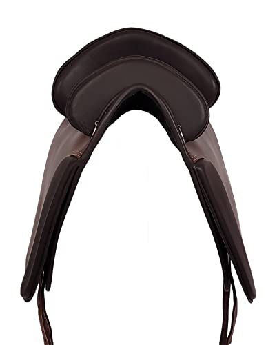 Foto von A&M Reitsport Baumloser spanischer Sattel Catalana Braun, mit weißen Nähten, Größe:32cm