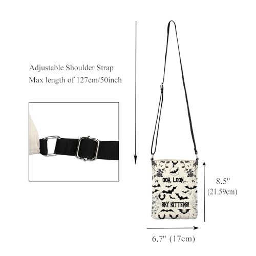 Bat Crossbody Bag Bat Lover Gift Oh Look Sky Funny Halloween Party Gift Spooky Bat Gifts Gothic Small Crossbody Purse2