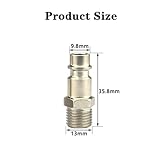 Luoyuanjia 10 PCS Air Connectors - Durable Air Line Couplers Male Thread Quick Release Plugs 1/4" BSP Hose Fittings - Image 2