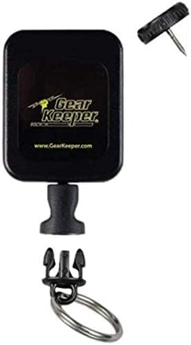 Gear Keeper General Gear Retractor - Retractable Keychain & Badge Clip W/Split Ring & Threaded Stud Mount - Ideal Fishing, Hunting & Tactical Gear - 32” Extension, 9oz. Retraction - USA Made