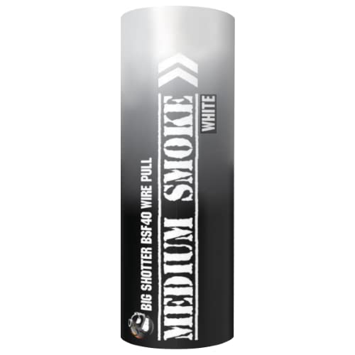 Big Shotter Fireworks BSF40 WIRE PULL Smoke Grenade White for Paintball, Weddings, Photoshoots, Parties, Events & Birthdays, Men: Medium