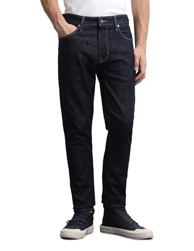 Image of Flying Machine Men's Slim Tapered Fit Jeans| Solid | Mid Rise | Stretchable | Jeans for Man