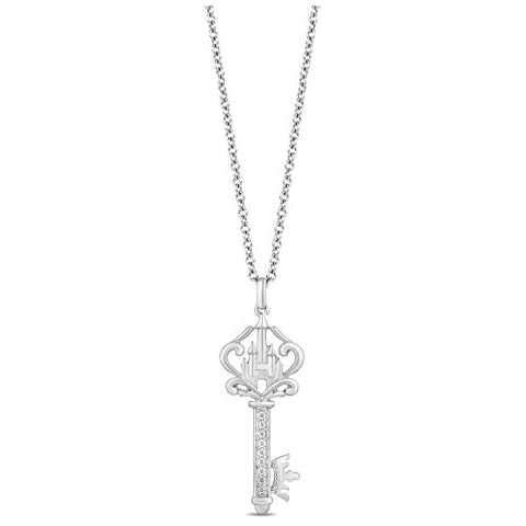 Jewelili Enchanted Disney Castle Key Pendant Cover