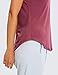CRZ YOGA Pima Cotton Womens Short Sleeve Shirt Loose Casual Yoga T-Shirt Athletic Workout Tops Misty Merlot X-Large