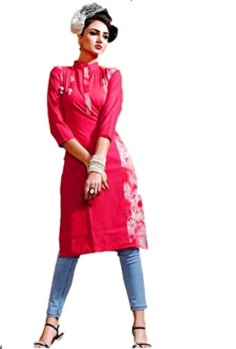 coloured cotton kurti with collar 