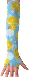 PIOL Yellow Duck Gloves Anti-uv Sun Protection Long Fingerless Arm Cooling Sleeve