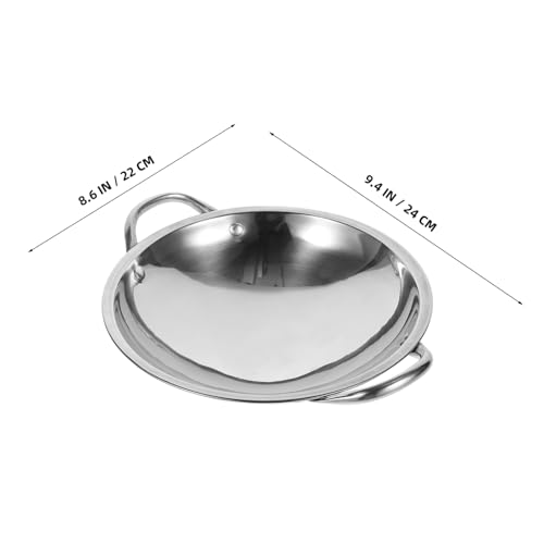 Wok de acero inoxidable Zerodeko con fondo redondo y diseño liso miniatura 6