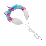 LIGIGWASH 猫耳イヤーマフ付き有線ヘッドホン 女の子向けイヤーウォーマー搭載 ジャック 冬季用カートゥーンヘッド 可能で長快適 学校や誕生