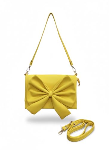 Image of Women's Bow Crossbody Bag - Shoulder Purse & Sling Handbag - Multi-Pocket Partitioned Side Bag with Adjustable Strap for Party, Wedding & Casual