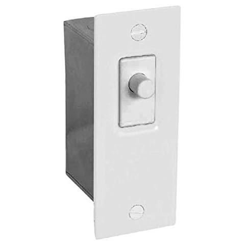 1 Pc, Steel, Powder Coated White Door Jamb Switch Kit For Indoor Use On Sliding Or Hinged Doors Cover