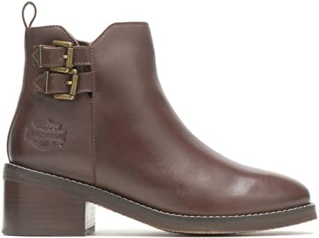 HARLEY-DAVIDSON FOOTWEAR Women's Jonetta Buckle Motorcycle Boot, Brown, 7.5 | Image 2