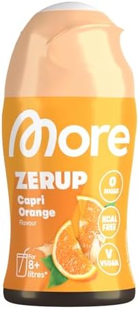 MORE Zerup, Zero Calorie Syrup with Real Fruit Extracts, Capri Orange
