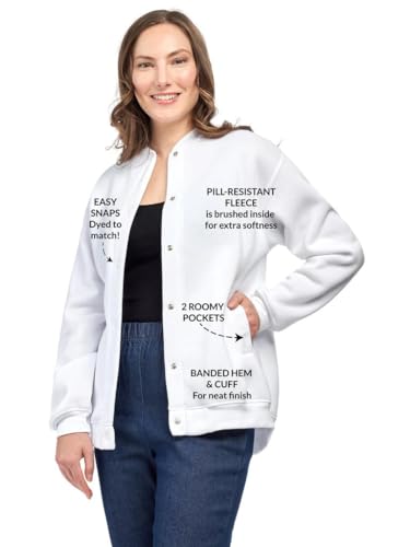 Womens Snap Up Jacket - Soft, Fleecy Lining for Three-Season Comfort4