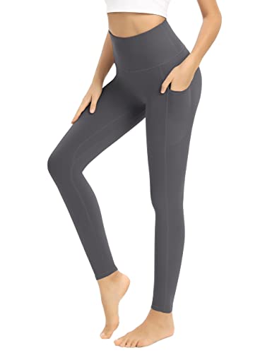 UUE Pantalones de Yoga de Cintura Alta para Mujer Leggings de Entrenamiento con Bolsillos con Control de Barriga