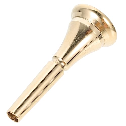 Toddmomy Brass French Horn Mouthpiece Gold Finish Replacement Instrument Tool for Beginners