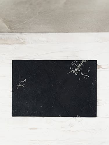 Shungite Club Shungite Tile Unpolished 100X60X12 Mm Healing Shungite Stone Plate Home Protection, Meditation, Chakra Balancing #TOP1