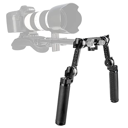 NICEYRIG Rosette Handle Kit with Rosette Extension Arm M6 Thread Standard Mount Applicable for 15mm DSLR Camera Shoulder Rig System - 270