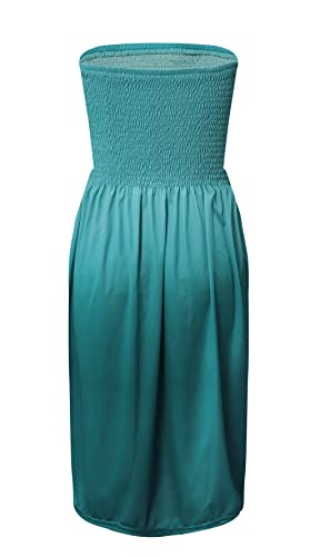 Image of Zyyfly Womens Summer Beach Dresses Strapless Cover Ups Dress Tube Top Sundresses