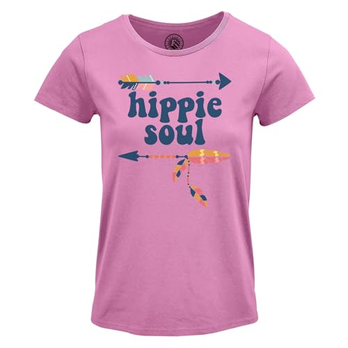 T-shirt femme hippie soul l'âme d'un hippie culture flèches etats-unis