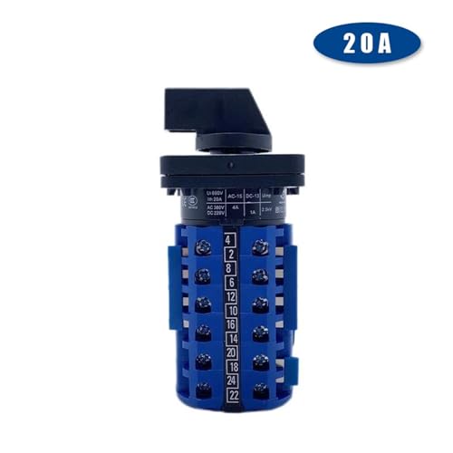 Conmutador de levas lw26-20/6 selector rotativo de 5 posiciones para panel 3
