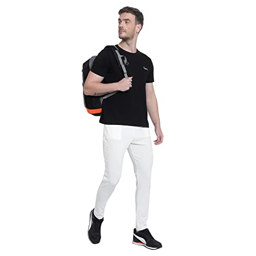 Image of RABBY Men's Poly Cotton Regular Fit Solid Track Pants