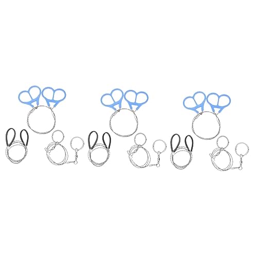 SUPVOX 3sets Essential Camping Supplies Wire Saws for Cutting Trees Plastic Stainless Steel Fretsaws 3pcs*3