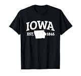 Iowa State Est. 1846 outline vintage distressed is a funny Iowa design for men and women from Iowa State. For all Iowa lovers who travel Iowa state and love Iowa. Makes a funny Iowa souvenir gift for traveler of Iowa. Perfect to wear to show your her...