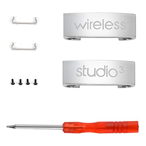 Studio 3 Replacement Parts Hinge Repair Kit Accesories Compatible with Beats by Dre Studio 3.0 Wireless Headphones (Silver) Cover