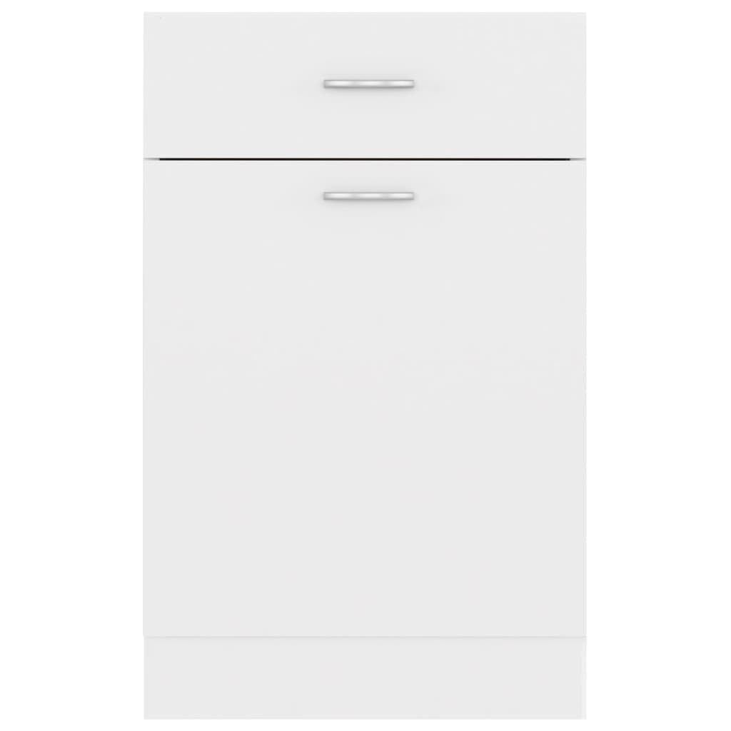 vidaXL Mobile da cucina in truciolato, 50 x 46 x 81,5 cm, colore: Bianco