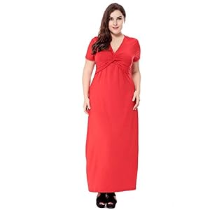 Jurk Rok Jurk, V-hals Taille Korte mouw Grote Maat Jurk, Casual Thuis Party Jurk
