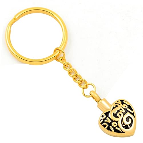 Urne souvenir porte-clés en acier inoxydable de qualité supérieure et finition or