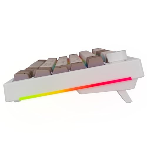 TECLADO AKKO STEAM ENGINE MODELO 5075S ABNT2 BRANCO SWITCH V3 PRO MATCHA GREEN