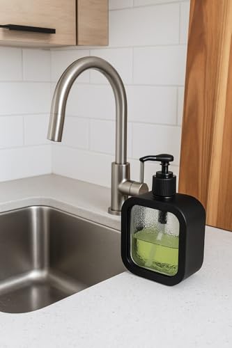 Image of 300ML Liquid Soap Dispenser | Refillable Pump Bottle for Hand Wash, Dish Wash, Shampoo, Conditioner, Shower Gel | Bathroom & Kitchen Use | Transparent Plastic |