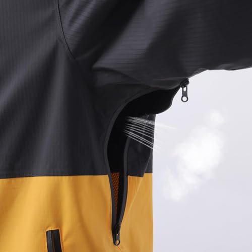 Men's Lightweight Waterproof Sports Zip Hoodie Rain Jacket, Cycling Windbreaker Pullover Coats, Breathable Coat4