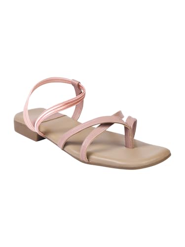 Image of SilverArrow womens Breeza Flat Sandal, Fashion Sandals with Strap, Suitable for Fusion Outfit