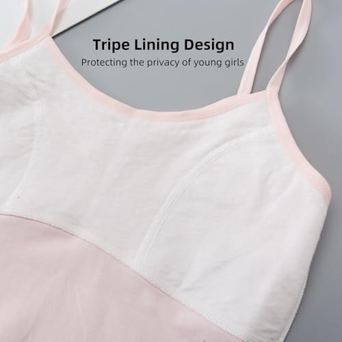 Image of Training Bras for Teens Tween Cotton Bras Kids Crop Tank Tops for 7-14 Years