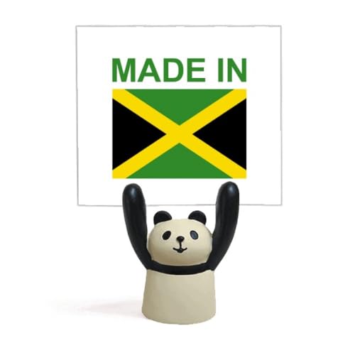 Support pour mémo d'amour panda de Jamaïque décoration de bureau noire et blanche