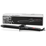 Rowenta x Karl Lagerfeld CF321L Ferro Arricciacapelli, 25 mm, Rivestimento Cheratina Lucente, Onde e Ricci Naturali, Temperatura Costante 200°C, Riscaldamento rapido, Punta fredda, Nero/Rosso