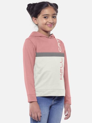 Image of HELLCAT Trendy Printed Cotton Blend Full sleeve Hoodie T-shirt Jogger Trackpant Clothing Set for Girls