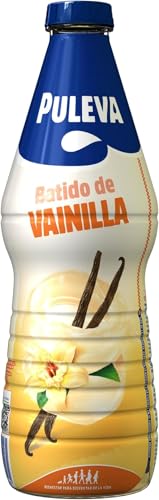 Puleva - Batido Puleva de Vainilla, Rico en Calcio, Proteínas y Vitamina D, Sin Gluten, Bebida Láctea Nutritiva, Para Desayuno y Merienda, Indicado para Niños y Familias, Botella de 1 L (Paquete de 6)