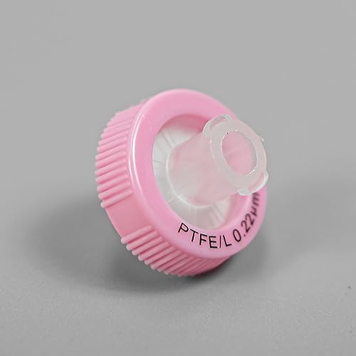 Image of PEKYBIO PTFE Syringe Fliter Hydrophilic Filtration 13mm Diameter 0.22μm Pore Size for Lab, Pack of 100, Non-Sterilized