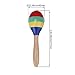 2PCS Color Wooden Orff Sand Ball Maraca Percussion Hand-cranked Musical Instrument