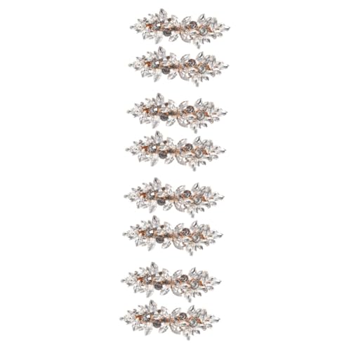 Pinces à cheveux mariage en zinc lot de 8 barrettes dorées