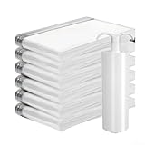 6 bolsas transparentes de compresión al vacío, bolsas de almacenamiento con cremallera, reutilizables, bolsas de compresión herméticas (80 x 110 cm)