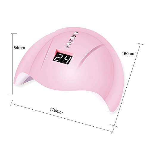 dalishopp Secador de unhas 36 W Lâmpadas para unhas 3 temporizadores UV LED Secador de polimento Sen