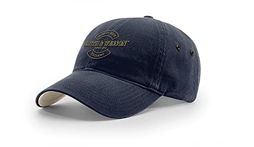 Smith & Wesson Mens Cap Patch Logo with Officially Licensed, Navy