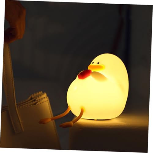 Lámpara de noche LED de silicona con forma de pato recargable miniatura 7