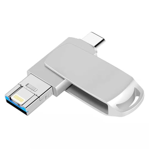 2TB USB Flash Drive, Dual Drive Memory Stick, Black, Compatible with iPhone, iPad, PC, External Storage Device